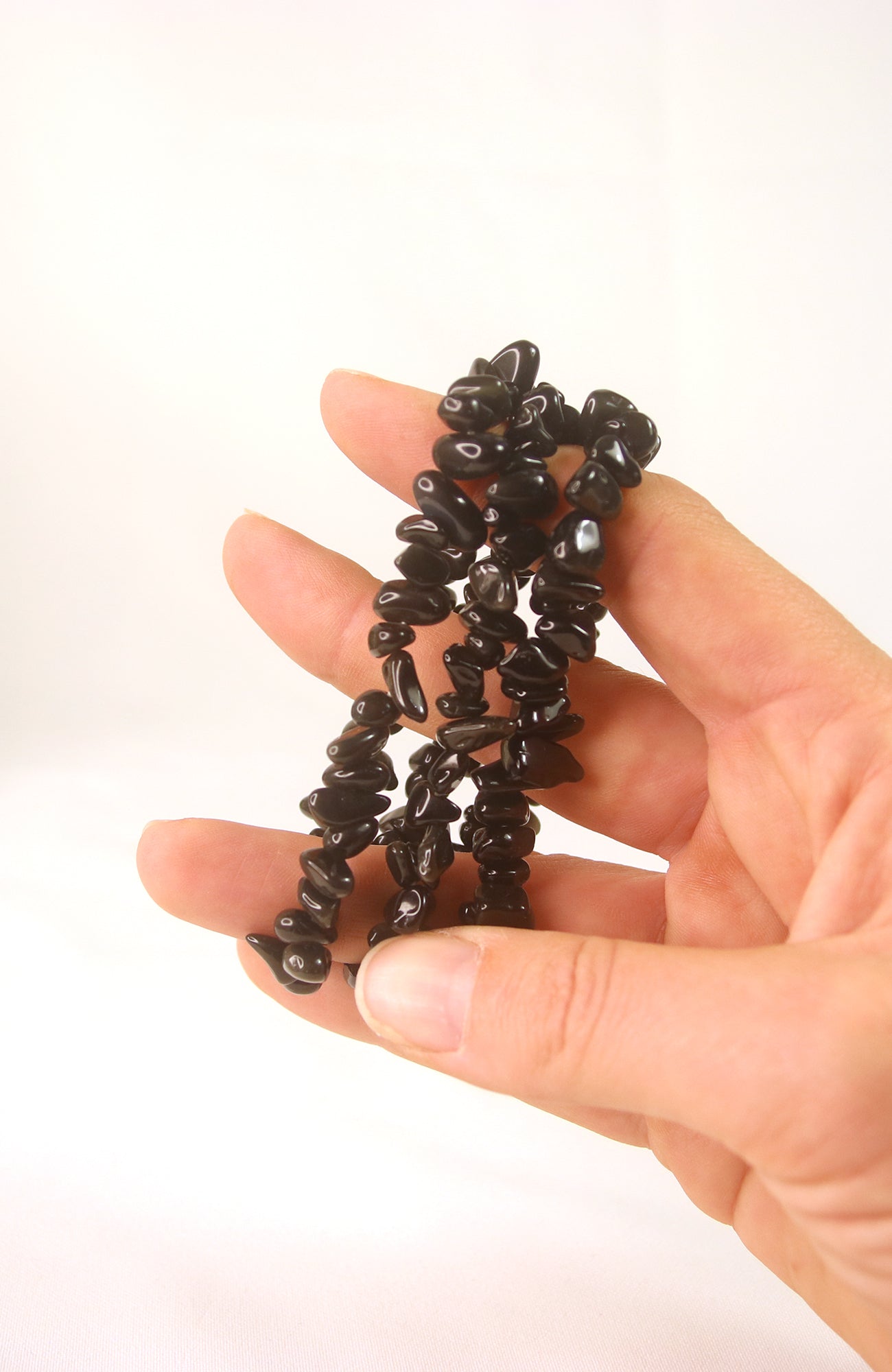 Black Obsidian Chip Bracelet